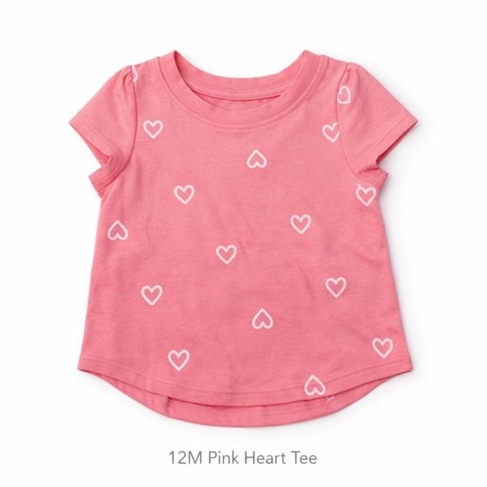 Cat & Jack Pink Heart Tee NWT • 12M